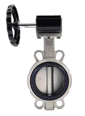 上海良工阀门厂家直销304不锈钢软密封涡轮对夹蝶阀阀体阀板全CF8