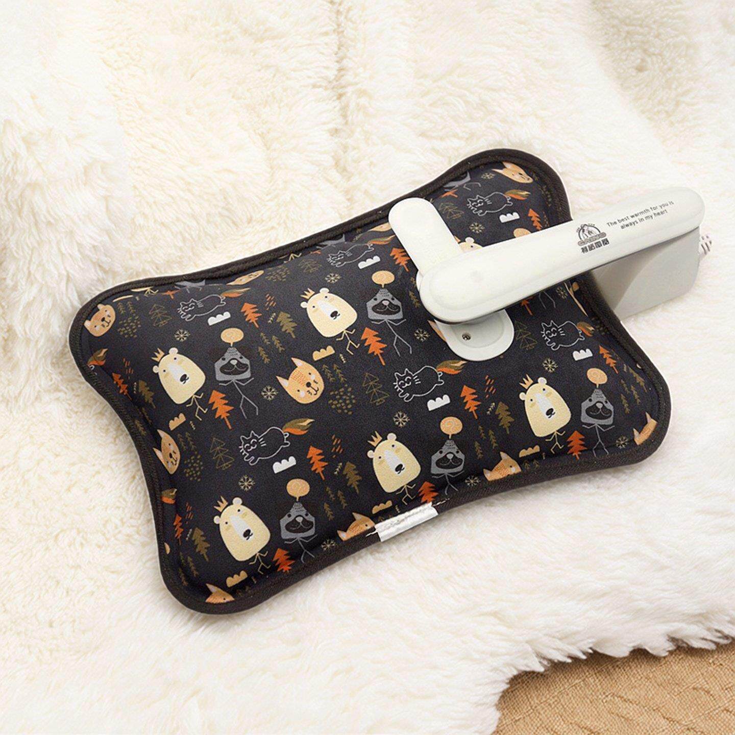 柯诺电热水袋暖手宝暖宝宝绒面卡通充电热水袋防爆暖水袋暖宫暖腰