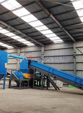 金大型撕碎机胎 大件装垃圾TLO破碎处理设备 废修旧轮属铝合金粉