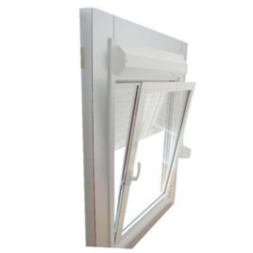 直销塑钢内开内倒窗实德带遮阳帘