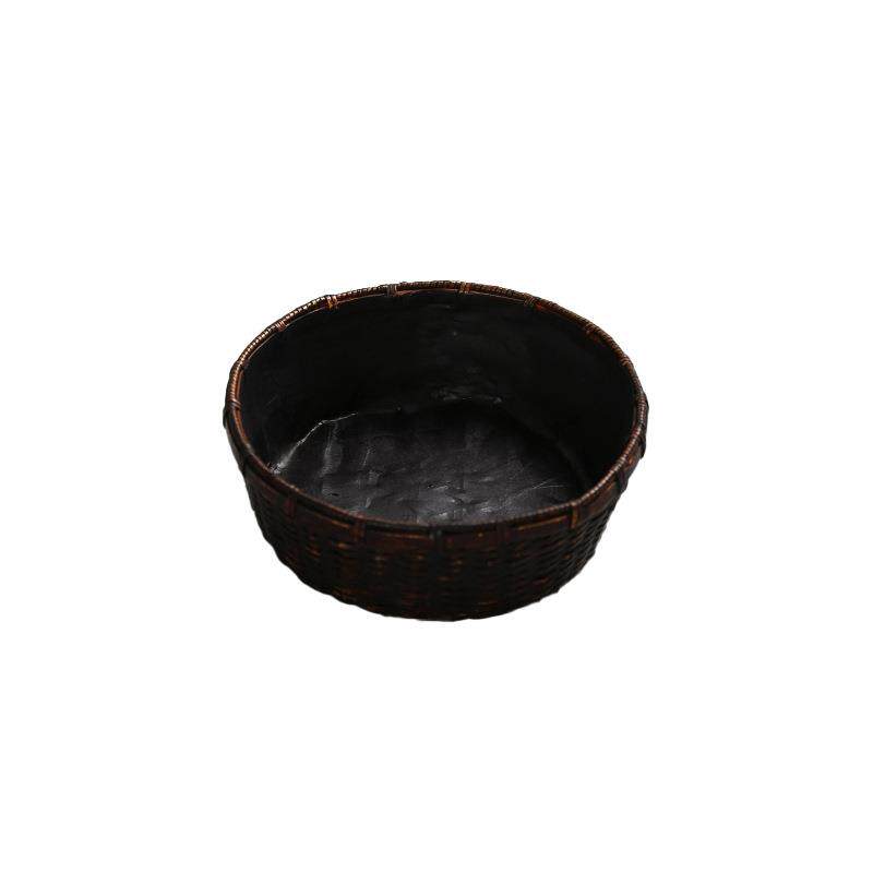 复古竹编炭篓手工碳篓核桃炭钵碳斗炭笼煮茶炭炉配件烧水山山竹木