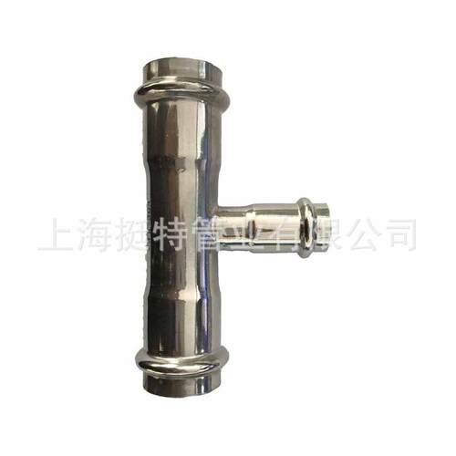 厂家直销 304薄壁 不锈钢管件 卡压式 异径三通 卫生级