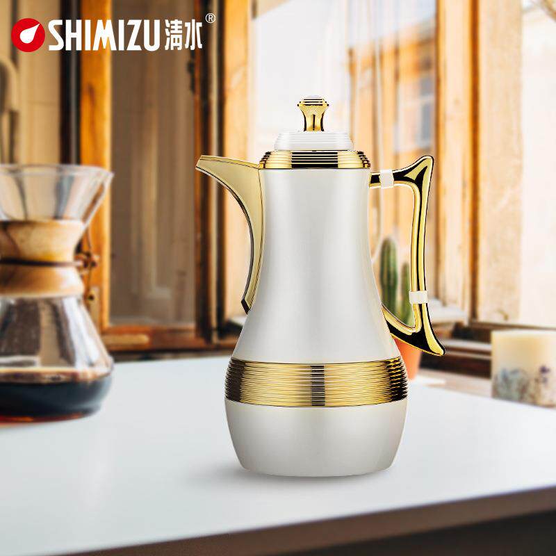 SHIMIZU清水保温壶欧式精品热水瓶家用玻璃内胆中东暖壶SM-2915