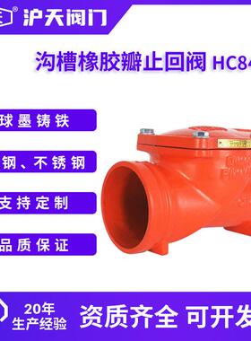 阀门沟槽橡胶瓣止回阀HC84X