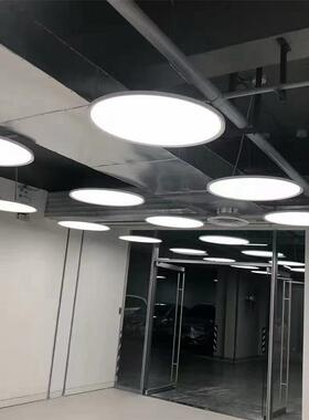 LED办公室吊灯 工程灯简约大尺寸圆形厂房商业照明工业办公室吊灯