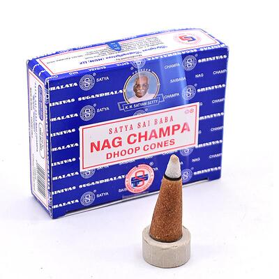 NAG CHAMPA SATYA SAIBABA印度香赛巴巴黄花香净化仪式锥香塔香