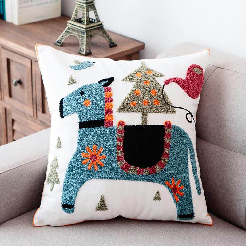 文艺可爱卡通客厅沙发靠垫抱枕 美式乡村鲁绣靠枕办公室座椅靠垫,居家布艺,靠垫/抱枕,淘宝优惠券,粉丝福利购,淘宝优惠卷