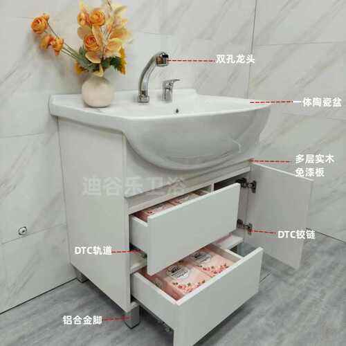 漆陶瓷实木60cm浴室82cm66cm免/平价to大肚多层/柜落地盆盆柜一体