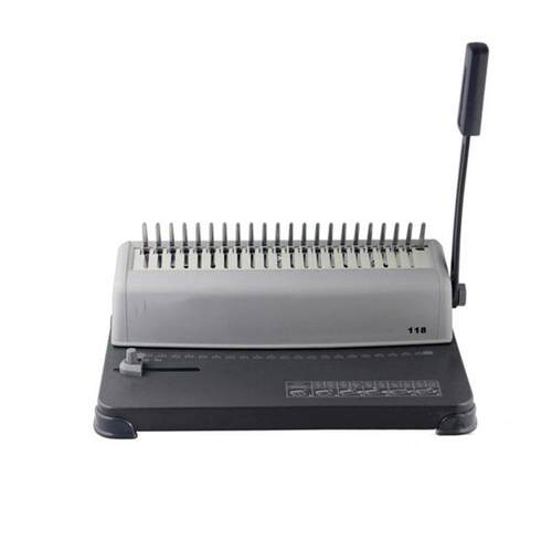 WD-118装订机夹条胶圈装订机梳式21孔装订机全钢底座