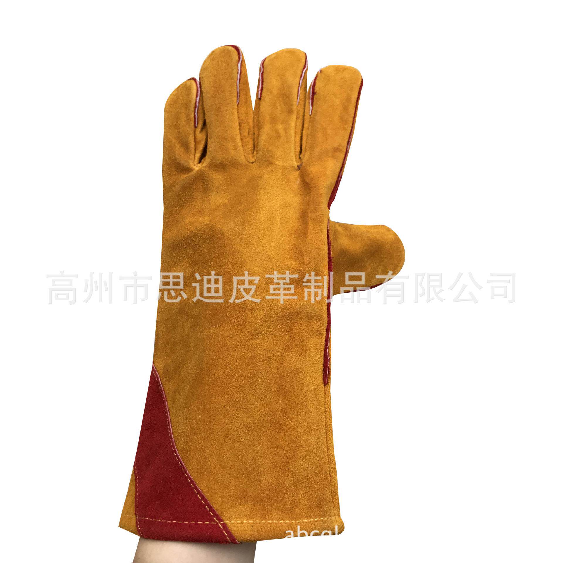 牛皮焊工手套防火星耐磨二层皮前掌加托加厚加长电焊劳保防护