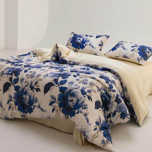 美式田园碎花双面兰精天丝夏季四件套裸睡丝滑冰丝凉感床品