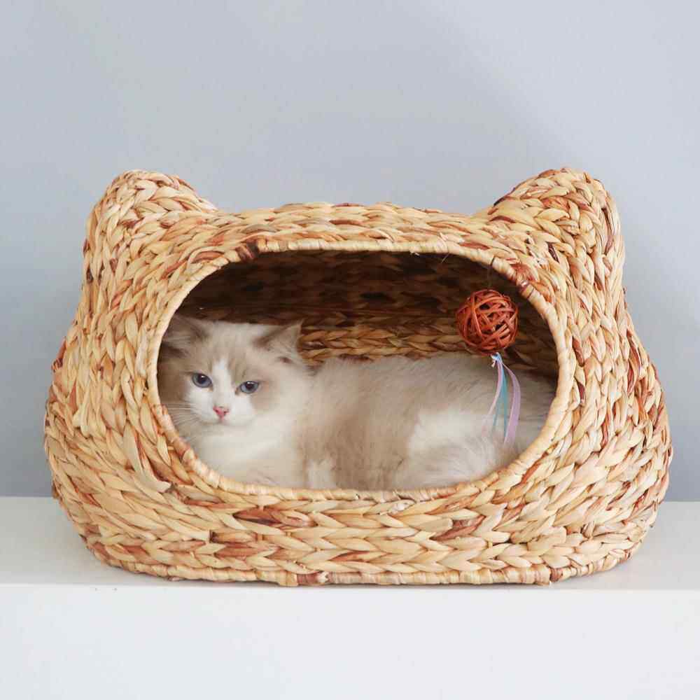 可水洗藤编猫窝四季通用猫笼狗窝宠物用品手工编织半封闭猫窝,宠物/宠物食品及用品,猫窝/屋/帐篷/沙发,淘宝优惠券,粉丝福利购,淘宝优惠卷