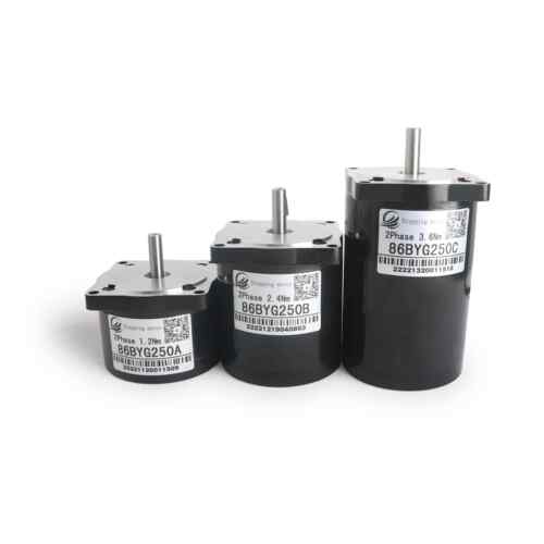 86BYG250A/B/C步进电机1.2/2.4/3.6Nm轴径9.5mm月牙键圆形斯达特