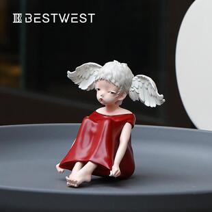 Best west 吕文婧-羽翼 卧室床边摆件结婚伴手礼女孩生情人节礼物