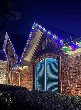 新款太阳能户外水QXR围红皮线灯串网民宿露天酒吧餐厅防露营庭院