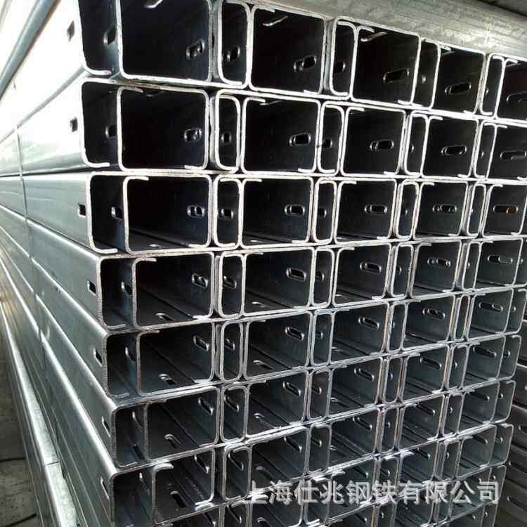 275克镀锌C型钢加固件 Q355B热镀锌C型钢L型加固件Q345B檩条C型钢