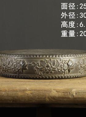 山古建筑石头青石雕刻石 圆0404盘件扁鼓茶台茶桌圆桌鼓西 摆陈列