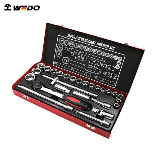 WEDO维度钢制工具26件1/2”系列套筒扳手套装工业级汽修工具
