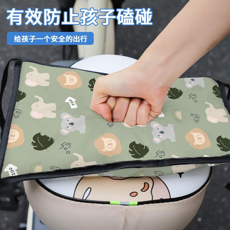 电动摩托车前置儿童座椅防撞头保护垫加厚海绵电瓶车宝宝防撞头垫