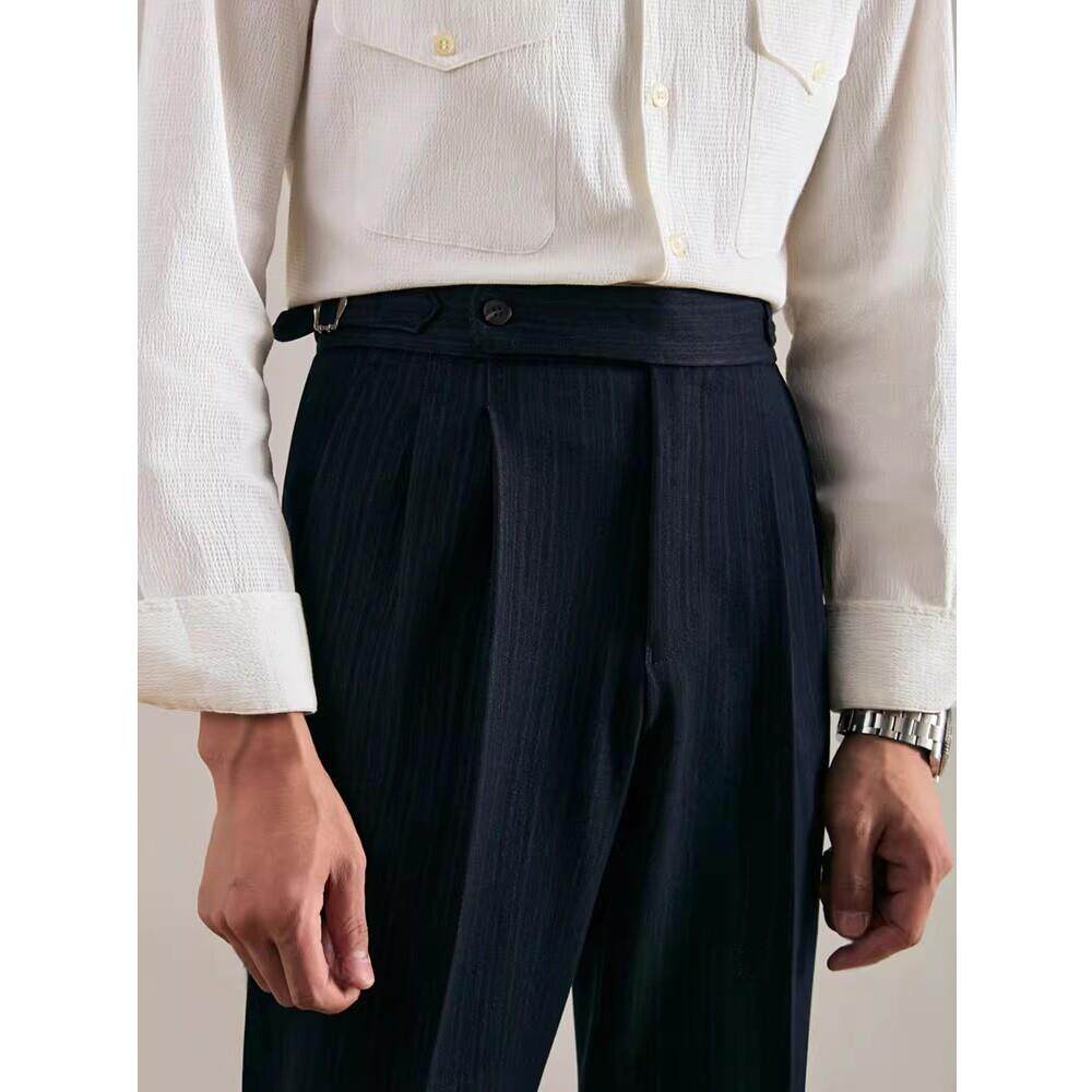 palm city意式布雷泽西装长裤男春秋季男士休闲裤高级垂感裤子