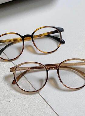 Round Frame Anti-blue Light Glasses Men and Women Myopia Gla
