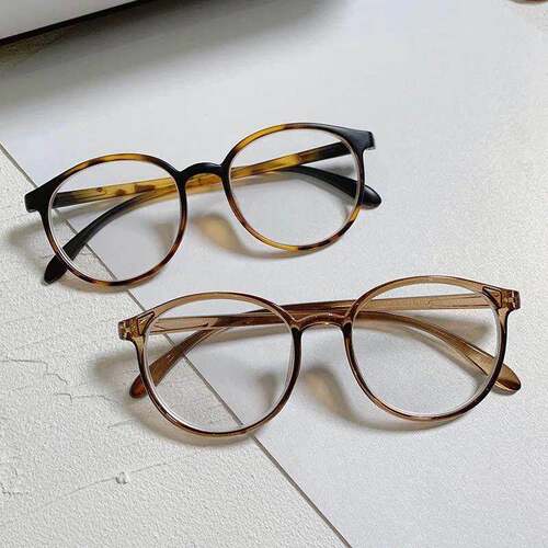 Round Frame Anti-blue Light Glasses Men and Women Myopia Gla