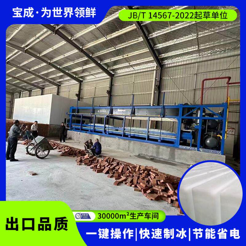 宝成制冰机直冷块冰机10吨15吨冰砖机制冰设备每天30吨工业用