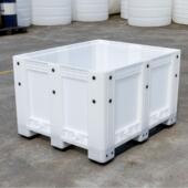 白色卡板箱特VTD大闭型塑料周箱封箱仓储转托盘箱叉车中转箱式 塑
