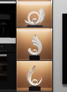 风生水起简约现代QJ651T02电视柜摆件高奢档家居客边厅玄轻关餐柜