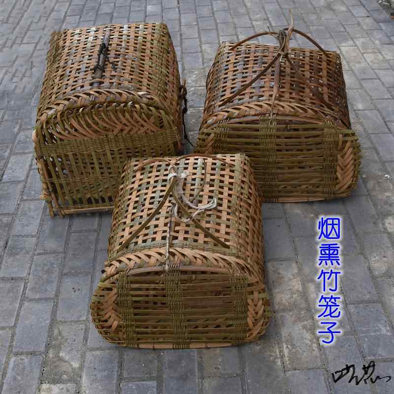 鸡笼竹编竹制品媒笼养殖七彩山鸡小鸡农村观赏养殖笼户外加粗喜庆