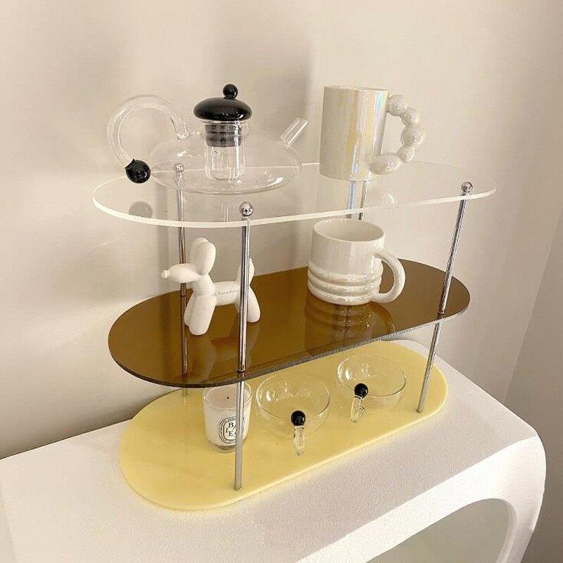 亚克力香水置物架多层桌面化妆品护肤水杯杯架收纳阶梯整理展示架