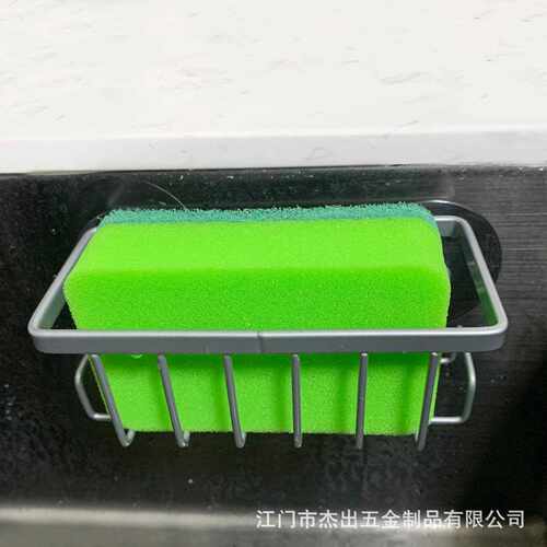 新款直销现货跨境海绵置物架家用厨房水槽壁挂沥水架吸盘台面沥水