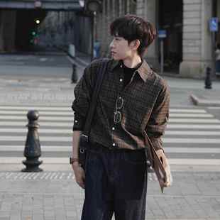 复古垂坠感ins风高级感设计感慵懒松弛感格子衬衫 Eli 格林那达