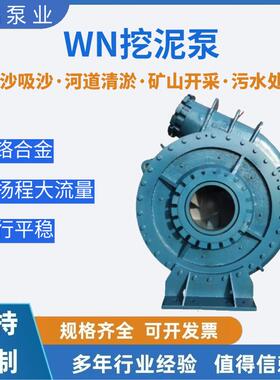 WN型挖泥泵卧式砂砾泵船用挖泥采砂抽沙泵渣浆泵厂家直销抽水泵