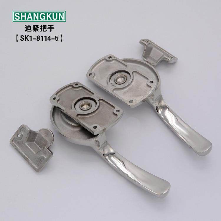 SK1-8114-5不锈钢304精铸门锁机械锁具隔音箱密闭把手执手锁