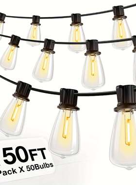 50ft/100ft/150ftledOutdoorStringLights2200K户外灯串英尺