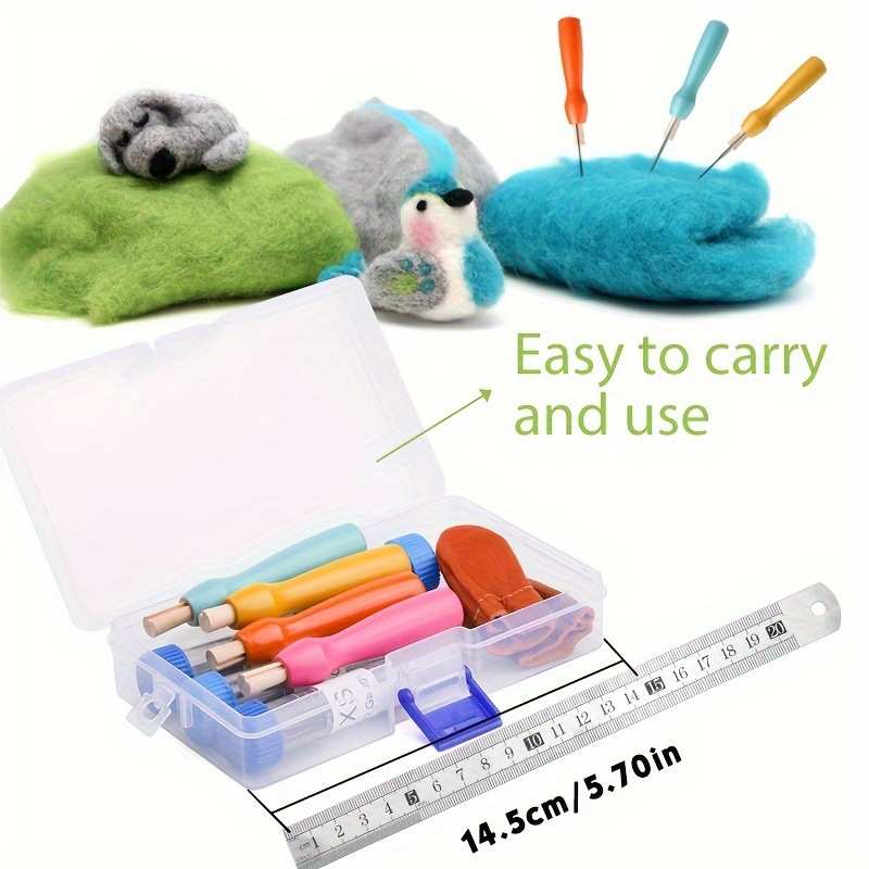 热销木戳多规格戳针指套组合diy羊毛毡戳戳乐工具套装易毡化