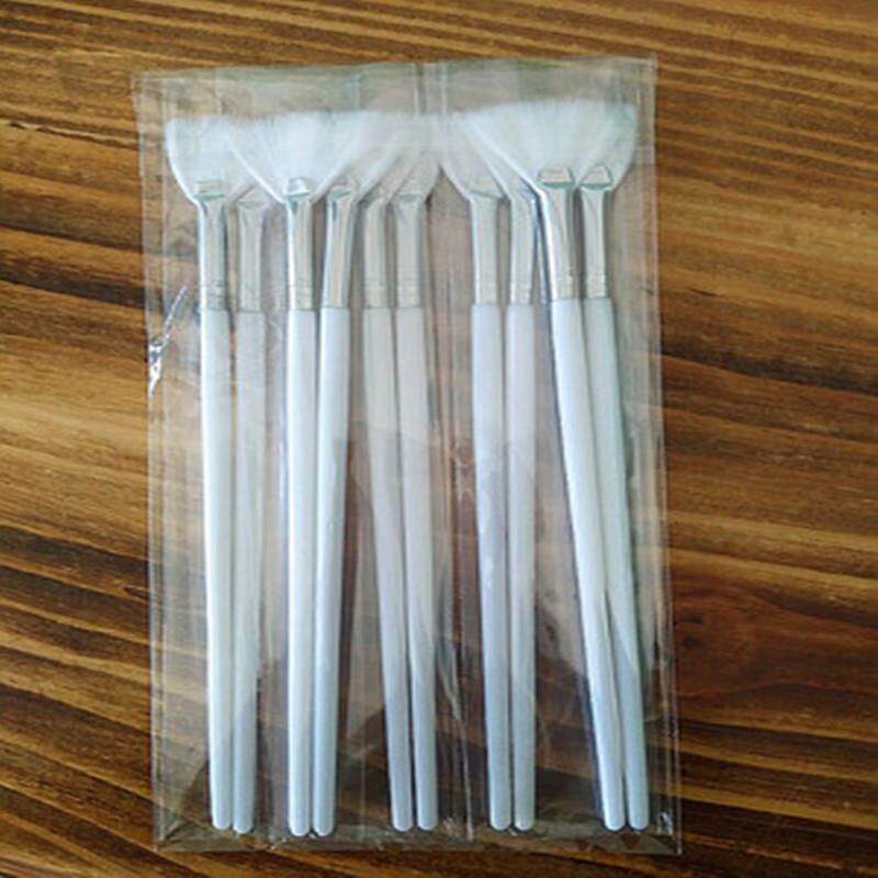 软毛果酸平头扇形原液面膜皮肤管理水疗刷美容眼部精华小刷子10支