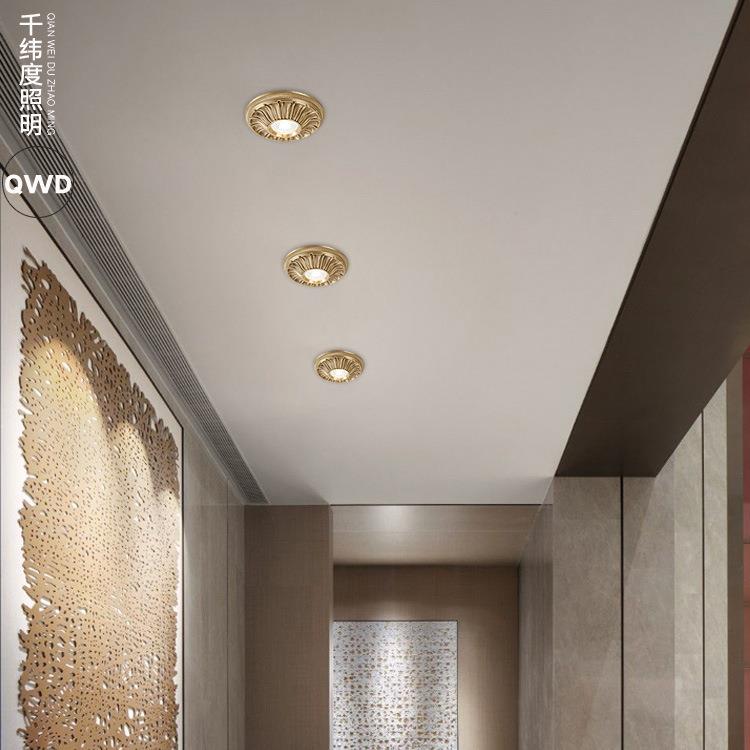 全铜led筒灯射灯天花牛眼灯嵌入式加大客厅卧室7.5防眩玄关无主灯