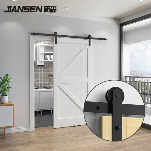 美式谷仓门I型直臂款吊轮室内门厨房门用移门轨道滑轮五金