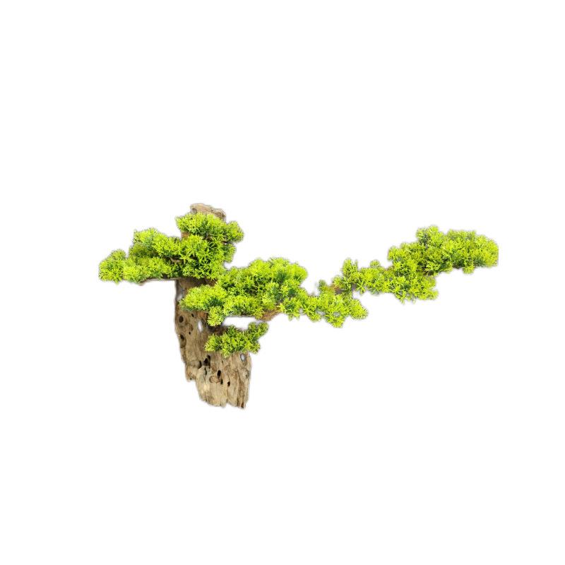 仿真迎客松手工植物壁挂墙壁装饰品搭配挂件书房酒店大厅工艺墙挂
