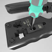 钳压头ye多功能类8p8c skit夹 通孔燕尾rj11七7水晶接6p6crj45