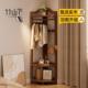 转角衣帽架实木衣架落地卧室放脱下 衣服床边墙角拐角挂衣架子