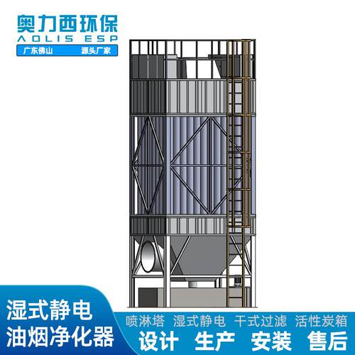 湿式静电除尘器工业废气净化环保设备塑料造粒油烟废气净化