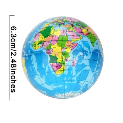 2PCS Stress Relief World Map Jumbo Ball Atlas Globe Palm Ba