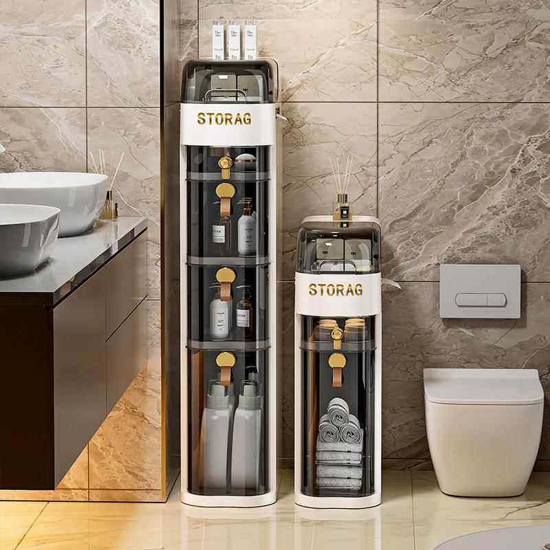 卫生间浴室边缝收纳柜免安装客厅夹缝柜家用落地可移动抽屉置物架