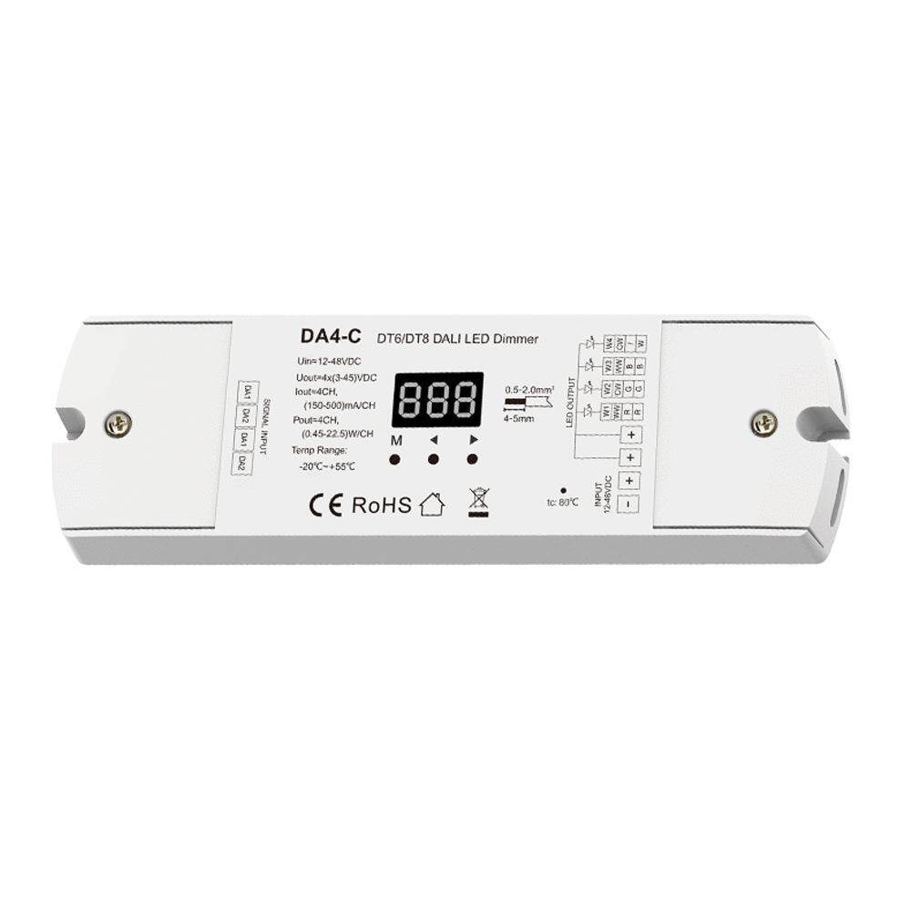 DA4-C DC12-48V 4 x (0.45-22.5)W DALI4路恒流LED调光器1-4地址