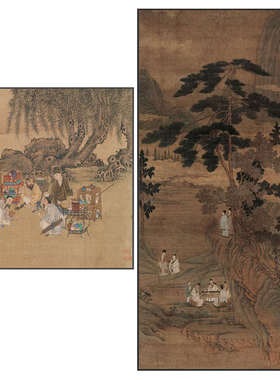 新中式客厅复古装饰画玄关茶室走廊过道背景墙壁画国风典雅挂画竖