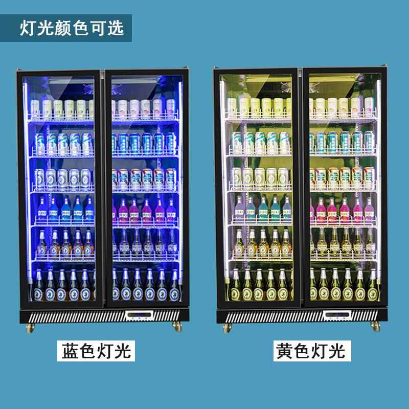 出口立式冷玻璃门冰酒水风852展示柜料啤酒冷藏柜酒吧ktv饮展箱示图片