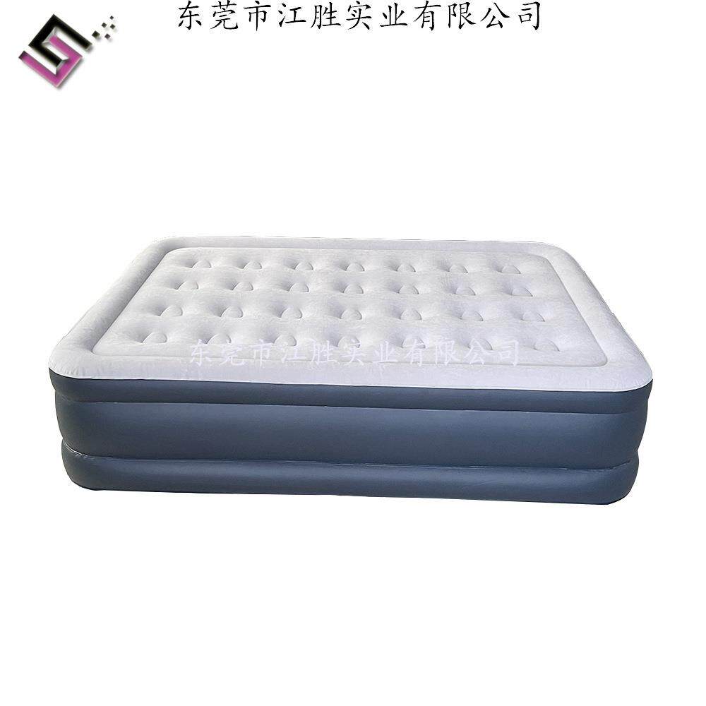 现货供应热销款双人充气植绒高床自带电动充气泵可折叠床垫